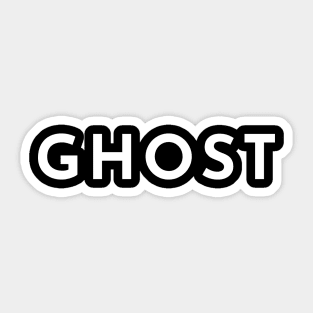 Ghost. Minimalistic Halloween Design. Simple Halloween Costume Idea Sticker